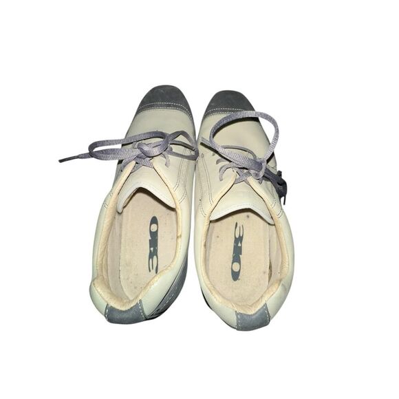 310 Motoring Mens Vintage Shoes Sz 13 White Gray Low Top Leather SN 31085 No Box